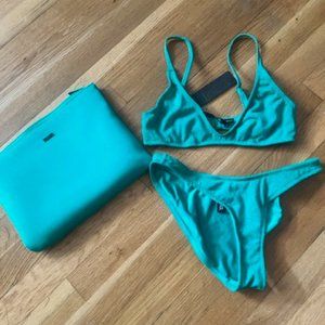 Triangl Maia Jaded Sparkle Bikini (size small)